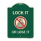 Signmission Lock It or Lose It With Graphic Heavy-Gauge Aluminum Architectural Sign, 24" H, G-1824-23881 A-DES-G-1824-23881 - alternate 1